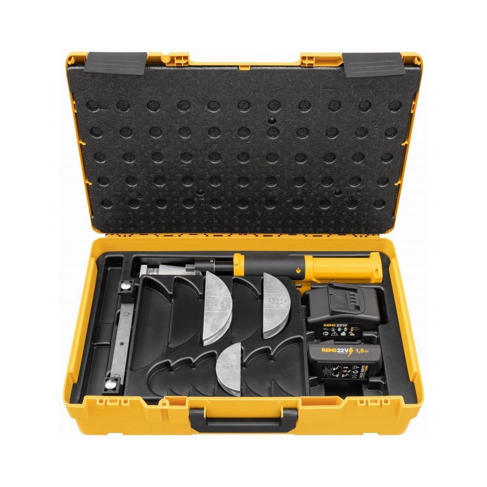 Akumuliatorinis vamzdžių lankstytuvas REMS Hydro-Swing 22V Set INOX Set 15-18-22-Metalinių vamzdžių lankstymas-Santechnikos įran