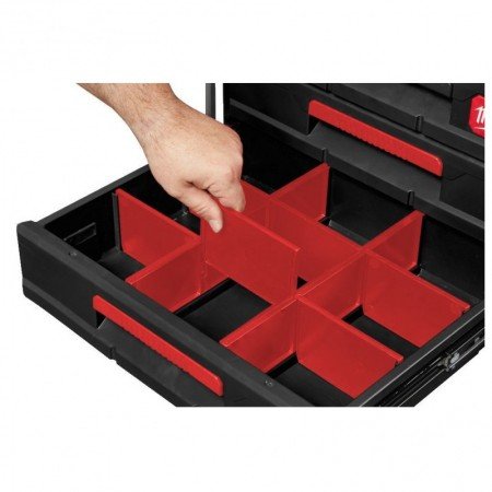Įdėklas MILWAUKEE Packout 3-jų dalių stalčiams-Įrankių dėžės-Priedai įrankiams-Milwaukee Accessories-irankiai-darbui