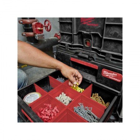 Įdėklas MILWAUKEE Packout 3-jų dalių stalčiams-Įrankių dėžės-Priedai įrankiams-Milwaukee Accessories-irankiai-darbui