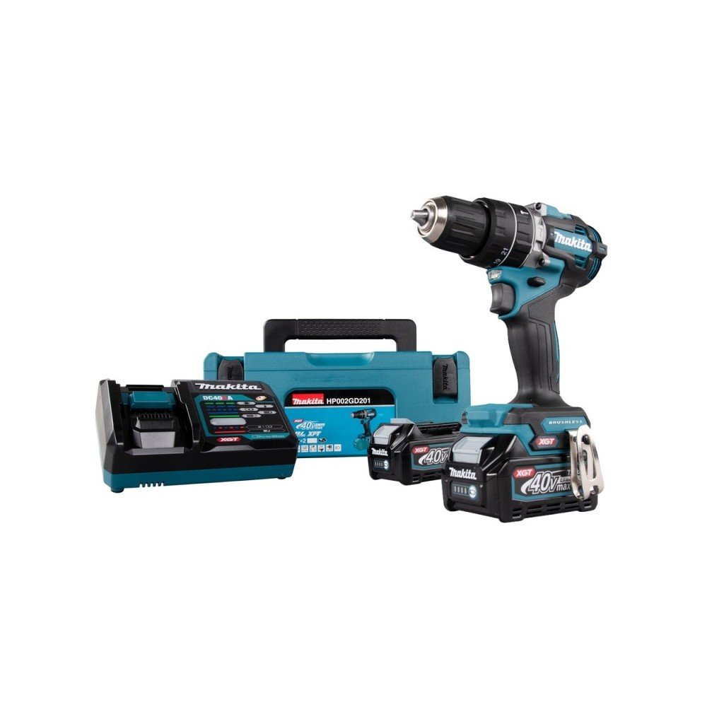 Akumuliatorinis smūginis gręžtuvas MAKITA HP002GD201 40V Max XGT-Akumuliatoriniai smūginiai gręžtuvai-Akumuliatoriniai suktuvai,