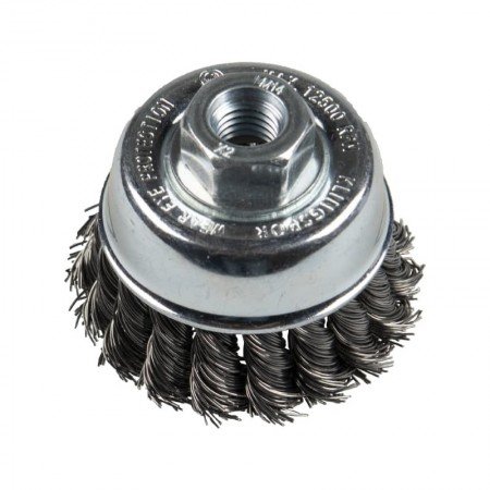 Metalinis šepetys-taurelė KLINGSPOR BT 600Z 65/M14 Inox 0,5-Šepečiai kampiniams šlifuokliams-Šepečiai-Klingspor-irankiai-darbui