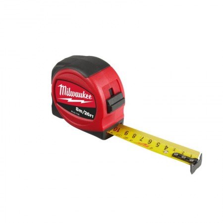 Ruletė MILWAUKEE Slimline 8m-26ftx25mm-Ruletės-Matavimo įrankiai-Milwaukee Accessories-irankiai-darbui