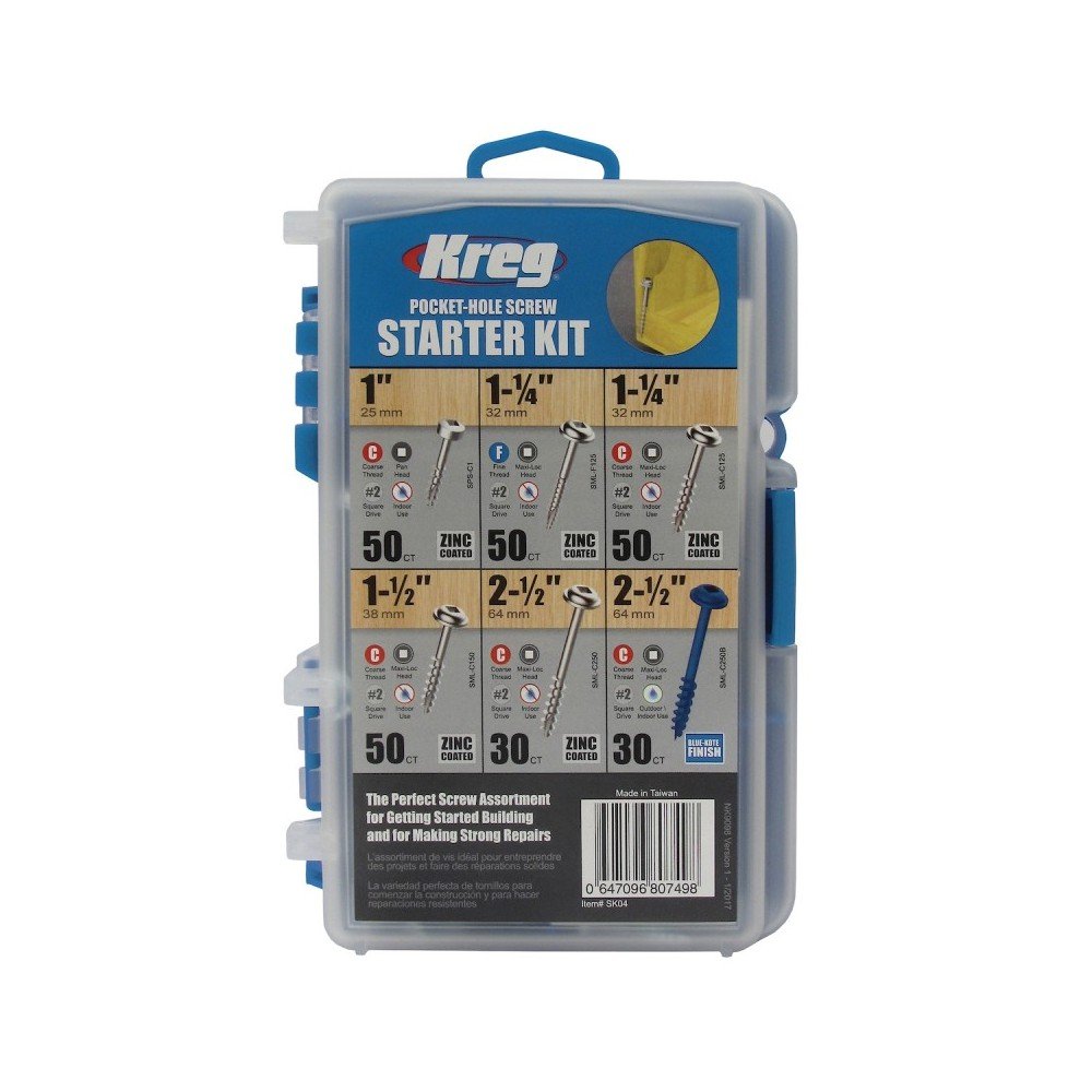 Varžtų rinkinys KREG SK04-INT Starter Kit-Medvaržčiai-Tvirtinimo medžiagos-Kreg-irankiai-darbui