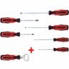 6 dalių atsuktuvų rinkinys KS TOOLS su priedu-Atsuktuvų rinkiniai-Atsuktuvai-KsTools-irankiai-darbui