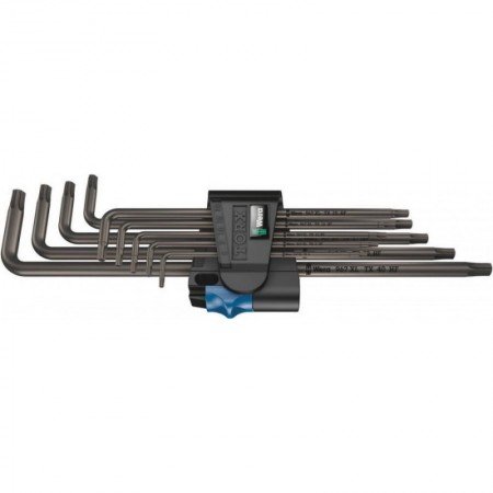 Šešiakampių raktų rinkinys WERA 967/9 TX XL HF 1 Torx-Šešiakampiai L-formos raktai-Rankiniai įrankiai-Wera-irankiai-darbui