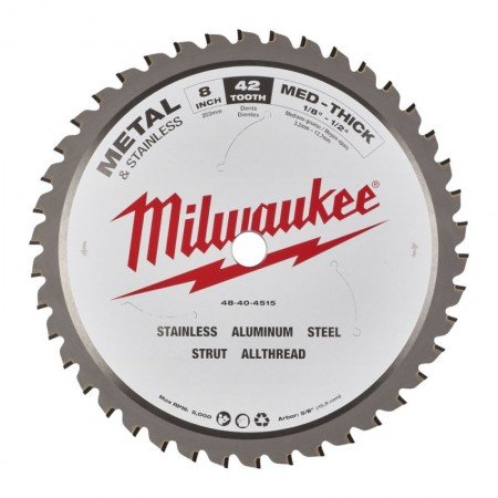 Metalo pjovimo diskas MILWAUKEE 203x1,8x15,8 42T-Metalo pjovimo diskai-Pjovimo diskai-Milwaukee Accessories-irankiai-darbui