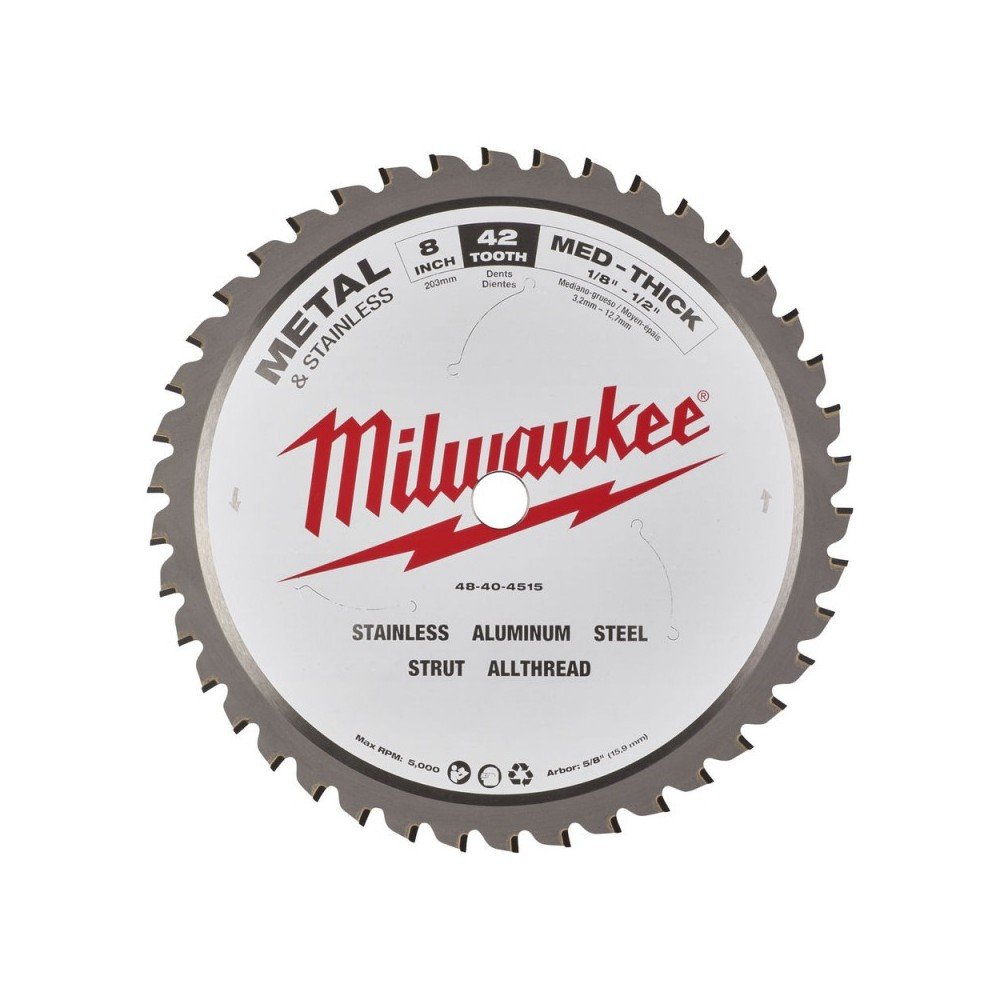 Metalo pjovimo diskas MILWAUKEE 203x1,8x15,8 42T-Metalo pjovimo diskai-Pjovimo diskai-Milwaukee Accessories-irankiai-darbui