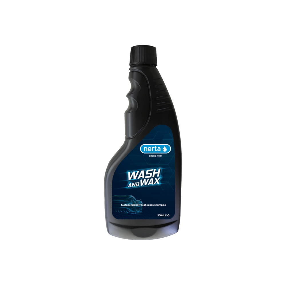 Automobilio plovimo šampūnas su vašku NERTA Wash&Wax 500ml-Automobilių plovimo chemija-Plovimo chemija-Nerta-irankiai-darbui Automobilio plovimo šampūnas su vašku NERTA Wash&Wax 500ml-Automobilių plovimo chemija-Plovimo chemija-Nerta-irankiai-darbui