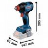 Akumuliatorinis smūginis suktuvas/veržliasukis BOSCH GDX 18V-210 C LB-Akumuliatoriniai smūginiai suktuvai-Akumuliatoriniai suktu