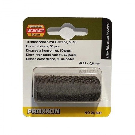 Armuoti pjovimo diskai PROXXON Ø22mm, 50vnt.-Graverių priedai, antgaliai-Mini elektriniai įrankiai-PROXXON MICROMOT-irankiai-dar