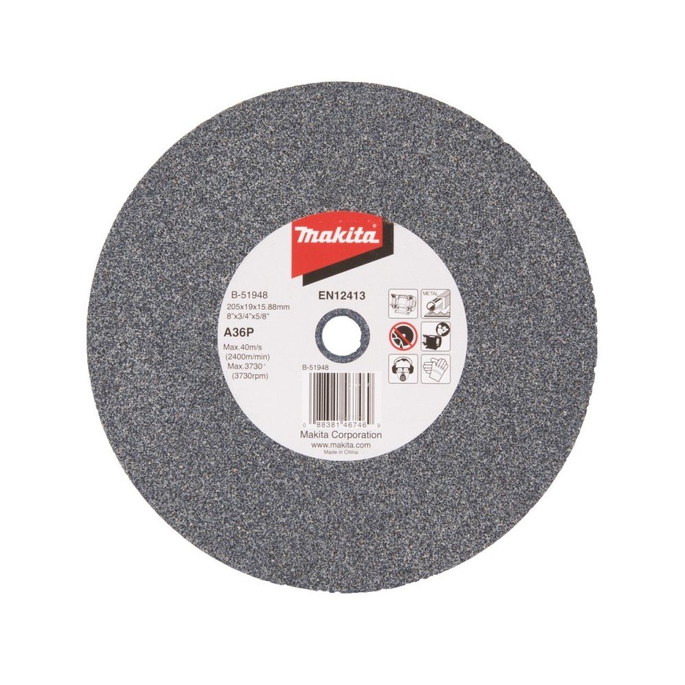 Galandimo diskas MAKITA 205x19x15,88mm A36P-Galandimo staklės-Medžio ir metalo staklės-Makita Accessories-irankiai-darbui Galandimo diskas MAKITA 205x19x15,88mm A36P-Galandimo staklės-Medžio ir metalo staklės-Makita Accessories-irankiai-darbui