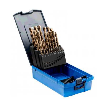 25 dalių metalo grąžtų rinkinys PFERD DIN338 HSSE N 1-13 Inox-Grąžtų rinkiniai-Metalo grąžtai, frezos-Pferd-irankiai-darbui