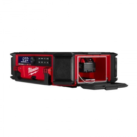 Radijas-įkroviklis MILWAUKEE M18 PRCDAB+-0 Packout-Radijo imtuvai, kolonėlės-Akumuliatoriniai įrankiai-Milwaukee-irankiai-darbui