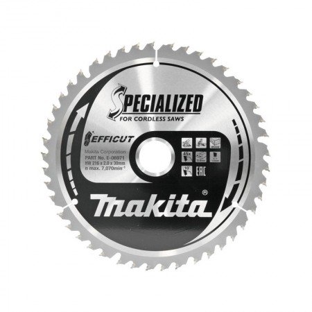 Medžio pjovimo diskas MAKITA Efficut 216x30x1,5mm 80T 10°-Medžio pjovimo diskai-Medžio pjovimo staklės-Makita Accessories-iranki