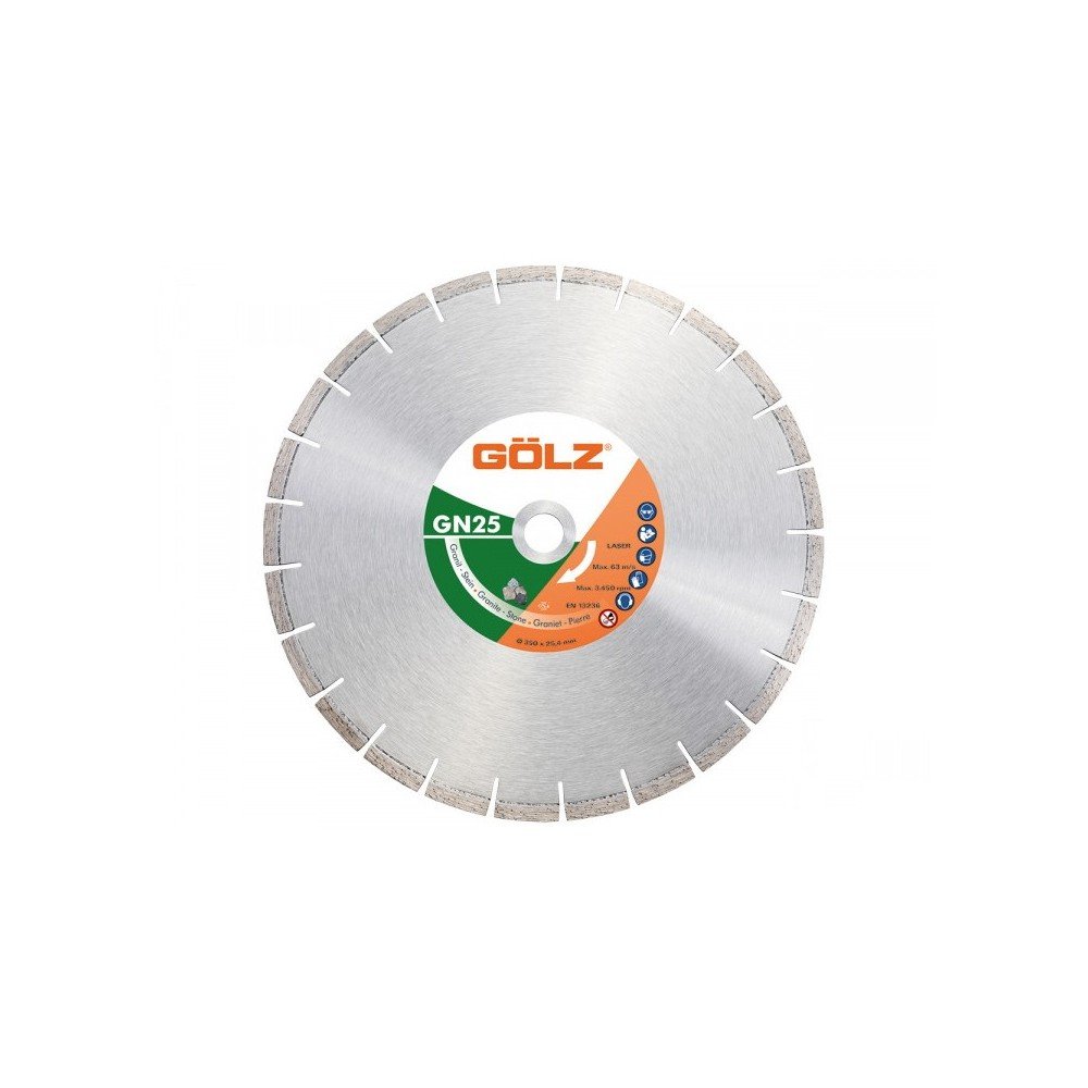 Deimantinis diskas granitui GOLZ GN25 Ø350x25,4mm-Deimantiniai diskai-Pjovimo diskai-Golz-irankiai-darbui Deimantinis diskas granitui GOLZ GN25 Ø350x25,4mm-Deimantiniai diskai-Pjovimo diskai-Golz-irankiai-darbui