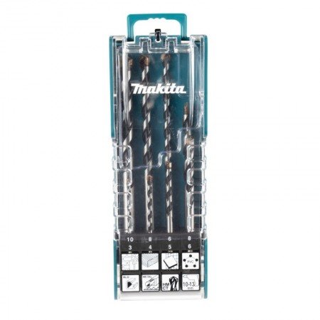 8 dalių grąžtų rinkinys MAKITA TC/HM E-15855-Grąžtų rinkiniai-Metalo grąžtai, frezos-Makita Accessories-irankiai-darbui