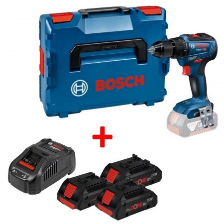 Akumuliatorinis suktuvas-gręžtuvas BOSCH GSR 18V-55 LB su priedais-Akumuliatoriniai suktuvai/gręžtuvai-Akumuliatoriniai suktuvai