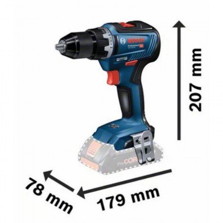 Akumuliatorinis suktuvas-gręžtuvas BOSCH GSR 18V-55 LB su priedais-Akumuliatoriniai suktuvai/gręžtuvai-Akumuliatoriniai suktuvai