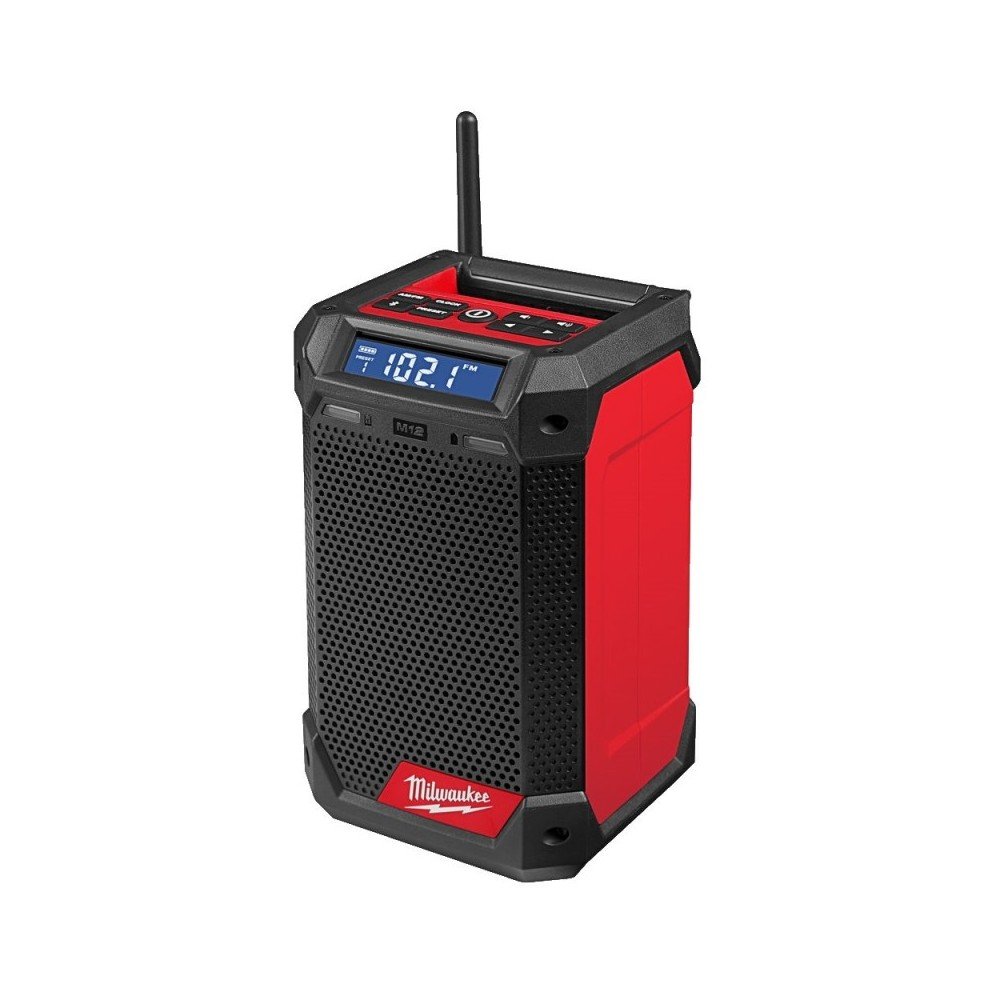 Radijas - įkroviklis MILWAUKEE M12 RCDAB+-0-Radijo imtuvai, kolonėlės-Akumuliatoriniai įrankiai-Milwaukee-irankiai-darbui