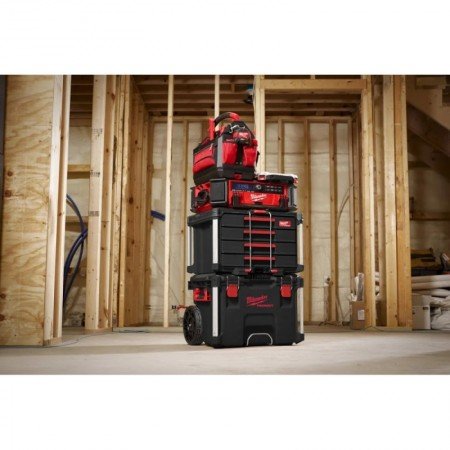 Dėžė su 4 stalčiais MILWAUKEE Packout-Įrankių dėžės-Priedai įrankiams-Milwaukee-irankiai-darbui
