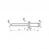 Kniedės MASTERFIX 1031 6,4x10mm, 1000vnt.-Kniedės-Kniedikliai-Masterfix-irankiai-darbui