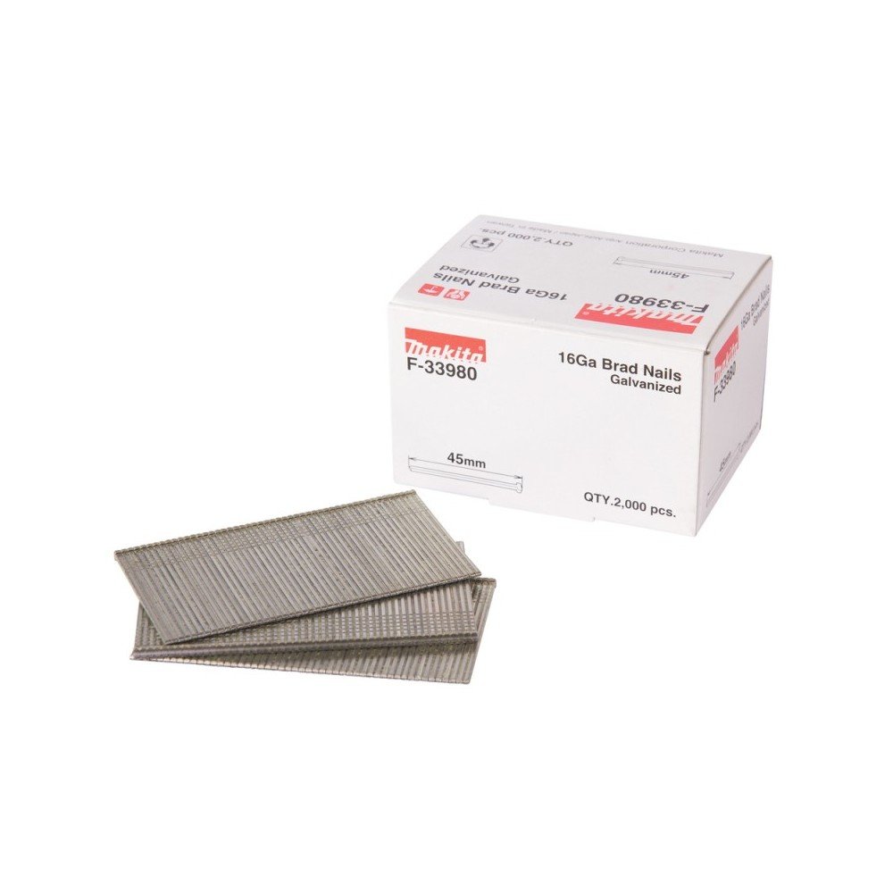 Smeigės MAKITA 16Ga 1,6x45mm, 2000vnt.-Vinutės-Akumuliatoriniai kniedikliai, viniakalės-Makita Accessories-irankiai-darbui