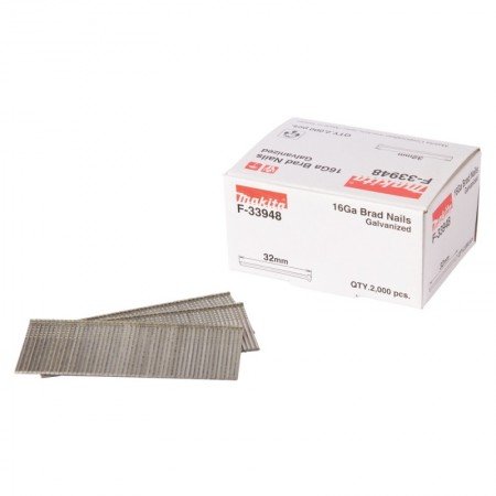 Smeigės MAKITA 16Ga 1,6x32mm, 2000vnt.-Vinutės-Akumuliatoriniai kniedikliai, viniakalės-Makita Accessories-irankiai-darbui