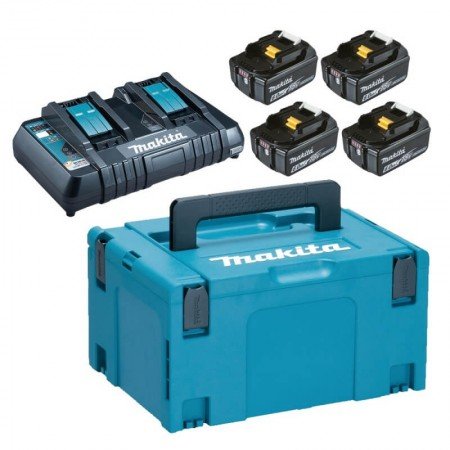 Akumuliatorių ir įkroviklio komplektas MAKITA PowerPack 18V 4x6,0Ah-Įrankių akumuliatoriai ir jų priedai-Akumuliatoriniai įranki