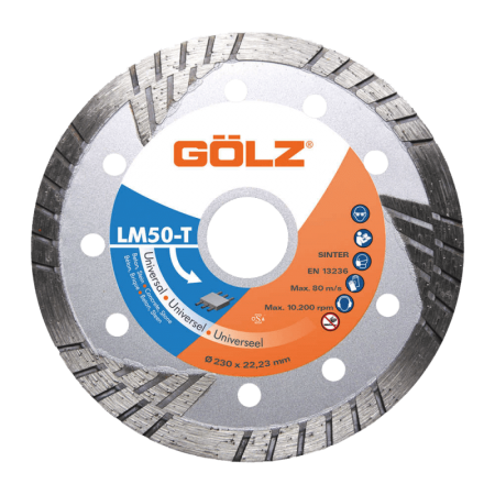Deimantinis diskas asfaltui GOLZ LM50T 230x22.2mm-Deimantiniai diskai-Pjovimo diskai-Golz-irankiai-darbui