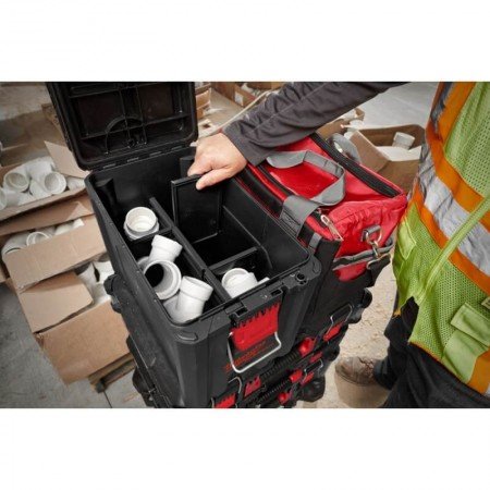 Aukštas įrankių lagaminas MILWAUKEE PACKOUT 41,1cm-Įrankių dėžės-Priedai įrankiams-Milwaukee-irankiai-darbui