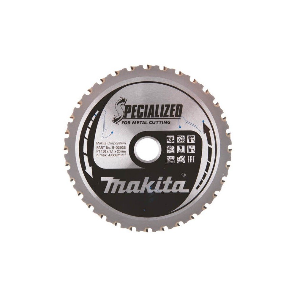 Metalo pjovimo diskas MAKITA HM 150x20mm 32T 0°-Metalo pjovimo diskai-Pjovimo diskai-Makita Accessories-irankiai-darbui Metalo pjovimo diskas MAKITA HM 150x20mm 32T 0°-Metalo pjovimo diskai-Pjovimo diskai-Makita Accessories-irankiai-darbui