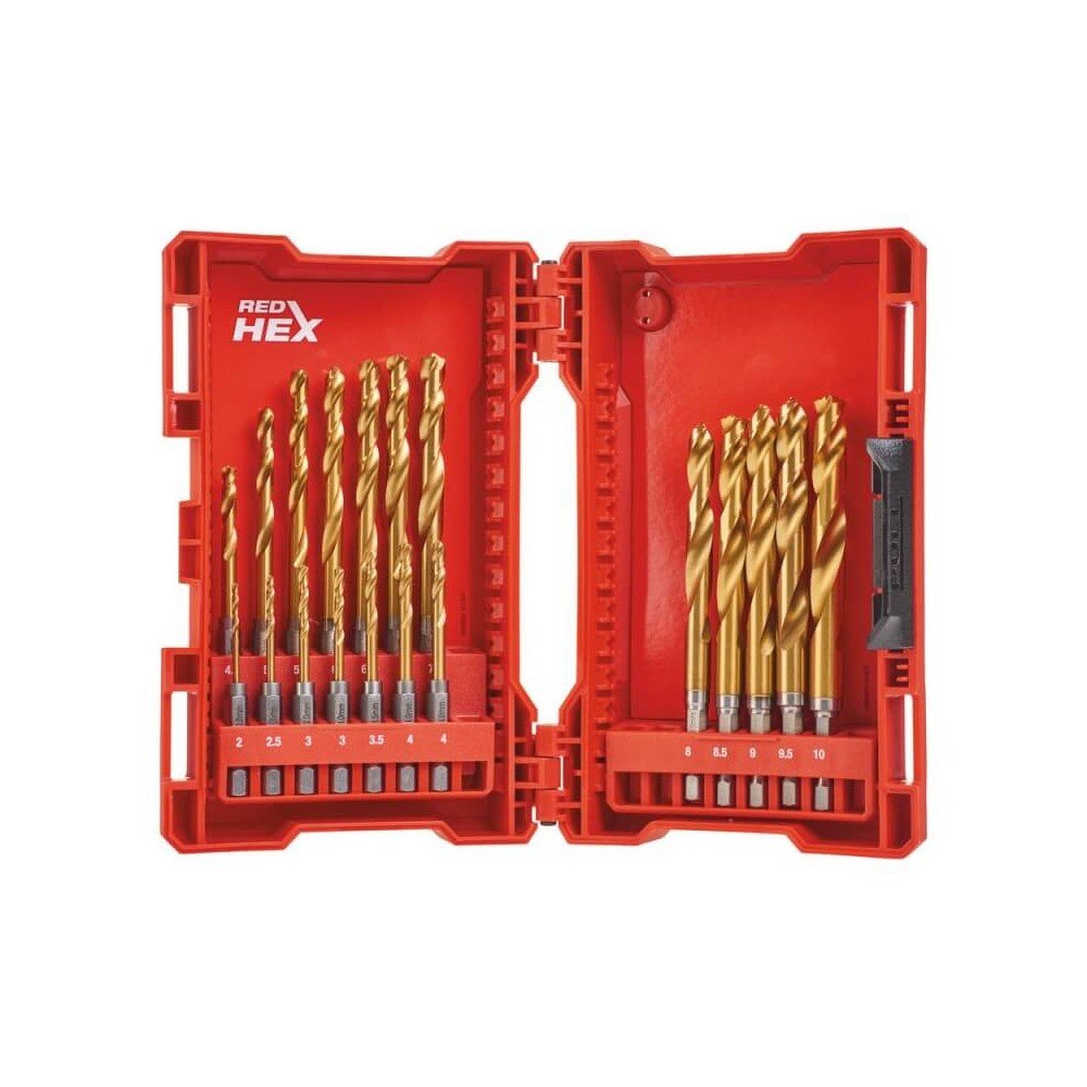 19 dalių metalo grąžtų rinkinys MILWAUKEE Shockwave HSS-G TIN-Įvairūs metalo grąžtai-Metalo grąžtai, frezos-Milwaukee Accessorie