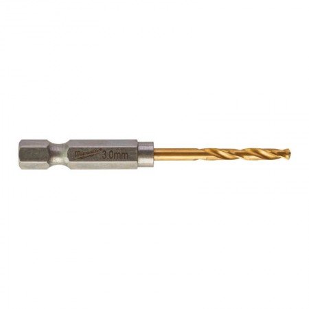 Metalo grąžtai MILWAUKEE Shockwave HSS-G TIN, 2vnt. 3,0 mm-Įvairūs metalo grąžtai-Metalo grąžtai, frezos-Milwaukee Accessories-i