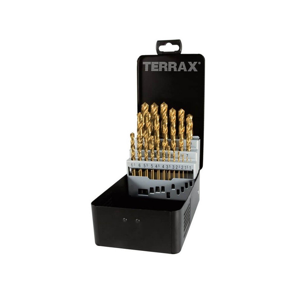 25 dalių grąžtų rinkinys RUKO Terrax HSS-G TiN-Grąžtų rinkiniai-Metalo grąžtai, frezos-Ruko-irankiai-darbui 25 dalių grąžtų rinkinys RUKO Terrax HSS-G TiN-Grąžtų rinkiniai-Metalo grąžtai, frezos-Ruko-irankiai-darbui