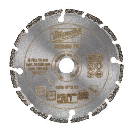 Universalus deimantinis diskas MILWAUKEE DHMM 76 76x10mm-Deimantiniai diskai-Pjovimo diskai-Milwaukee Accessories-irankiai-darbu