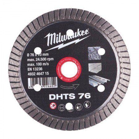 Deimantinis diskas MILWAUKEE DHTS 76 76x10mm-Deimantiniai diskai-Pjovimo diskai-Milwaukee Accessories-irankiai-darbui