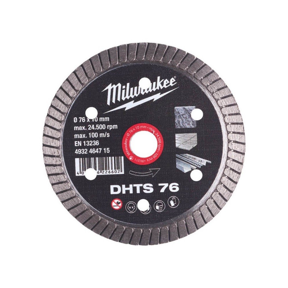 Deimantinis diskas MILWAUKEE DHTS 76 76x10mm-Deimantiniai diskai-Pjovimo diskai-Milwaukee Accessories-irankiai-darbui