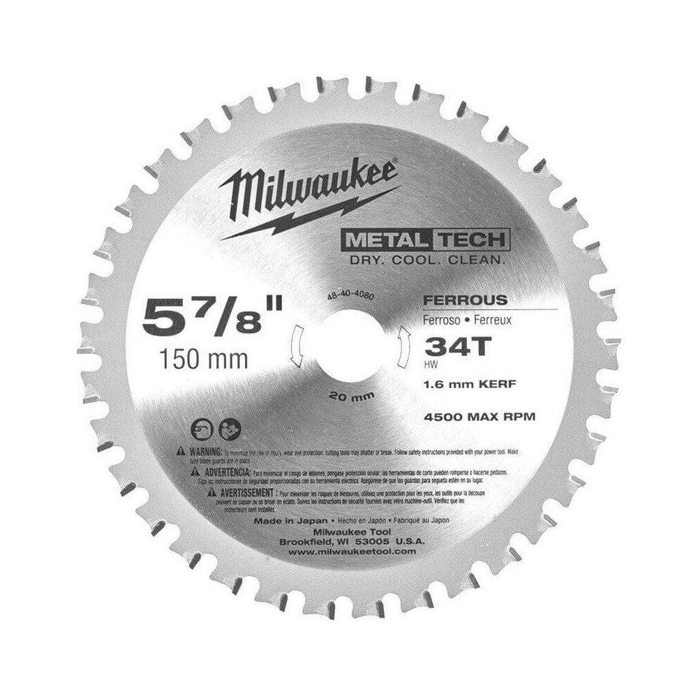 Pjovimo diskas metalui MILWAUKEE 150x1,6x20 34HW-Metalo pjovimo diskai-Pjovimo diskai-Milwaukee Accessories-irankiai-darbui