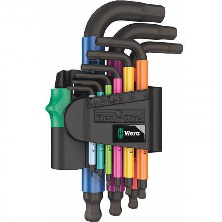 Šešiakampių raktų rinkinys WERA 950/9 Hex-Plus Multicolor-Šešiakampiai L-formos raktai-Rankiniai įrankiai-Wera-irankiai-darbui