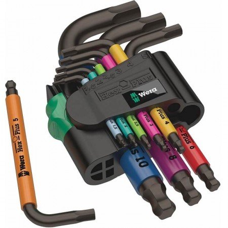 Šešiakampių raktų rinkinys WERA 950/9 Hex-Plus Multicolor-Šešiakampiai L-formos raktai-Rankiniai įrankiai-Wera-irankiai-darbui