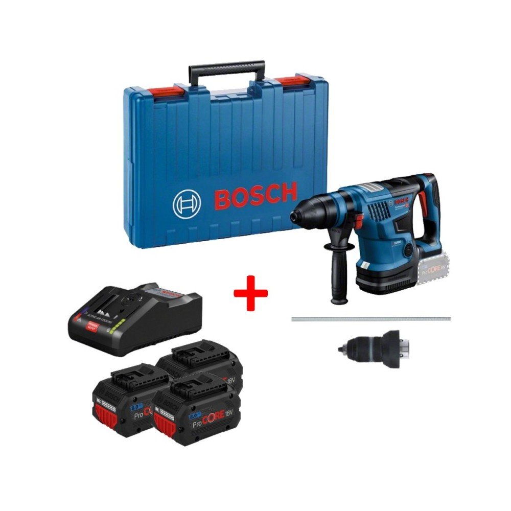 Akumuliatorinis perforatorius BOSCH Biturbo GBH 18V-34CF CC su priedais-Akumuliatoriniai perforatoriai-Akumuliatoriniai įrankiai Akumuliatorinis perforatorius BOSCH Biturbo GBH 18V-34CF CC su priedais-Akumuliatoriniai perforatoriai-Akumuliatoriniai įrankiai