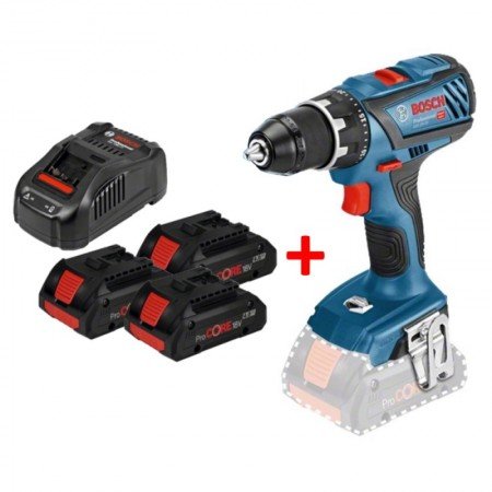 Akumuliatorinis suktuvas-gręžtuvas BOSCH GSR 18V-28 LB su priedais-Akumuliatoriniai suktuvai/gręžtuvai-Akumuliatoriniai suktuvai