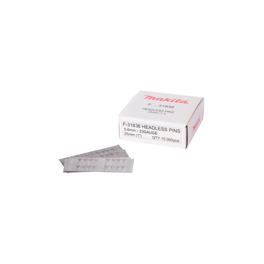 Smeigės MAKITA 0,6x25mm, 10000 vnt.-Vinutės-Akumuliatoriniai kniedikliai, viniakalės-Makita Accessories-irankiai-darbui