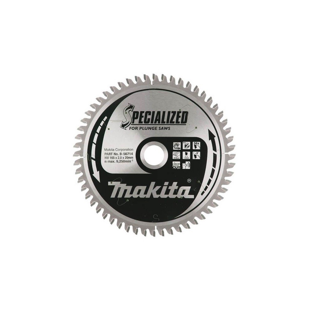 Pjovimo diskas aliuminiui MAKITA 165x20x2,2mm 56T-Metalo pjovimo diskai-Pjovimo diskai-Makita Accessories-irankiai-darbui