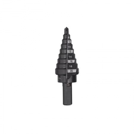 Pakopinis grąžtas MILWAUKEE 4-20 mm-Pakopiniai vamzdžių ir lakštų grąžtai-Metalo grąžtai, frezos-Milwaukee Accessories-irankiai-