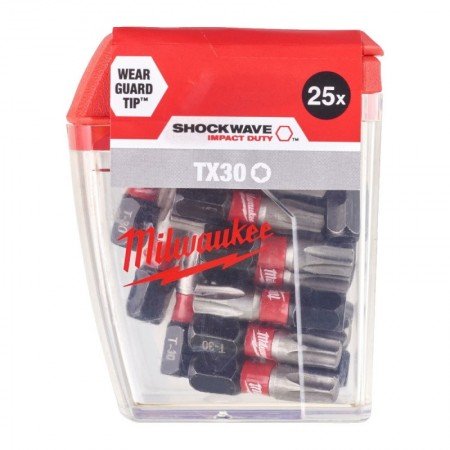 Smūginis sukimo antgalis MILWAUKEE TX30x25 1 vnt.-Atsuktuvų antgaliai, adapteriai-Suktuvai, gręžtuvai ir veržliasukiai-Milwaukee