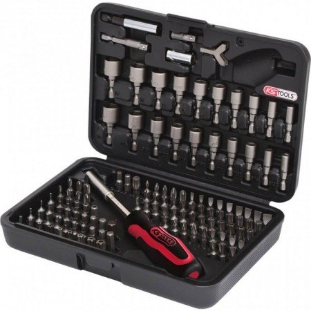 122 dalių antgalių komplektas KS TOOLS 1/4"-Atsuktuvų antgaliai, adapteriai-Suktuvai, gręžtuvai ir veržliasukiai-KsTools-irankia