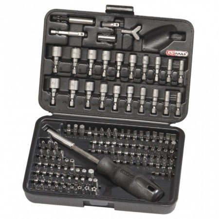 122 dalių antgalių komplektas KS TOOLS 1/4"-Atsuktuvų antgaliai, adapteriai-Suktuvai, gręžtuvai ir veržliasukiai-KsTools-irankia
