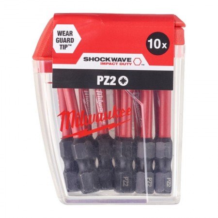 Smūginis sukimo antgalis MILWAUKEE PZ2x50 10 vnt.-Atsuktuvų antgaliai, adapteriai-Suktuvai, gręžtuvai ir veržliasukiai-Milwaukee