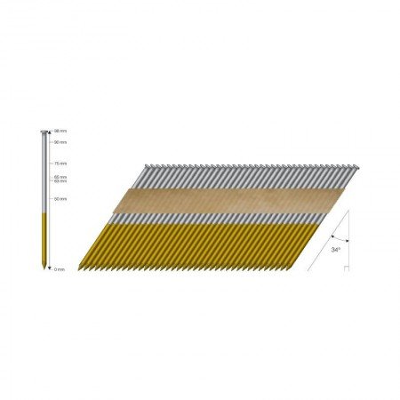 Vinys HiKOKI VGRCC HDG rifliuotos 34° 2,8x50mm-Vinutės-Akumuliatoriniai kniedikliai, viniakalės-HiKOKI Accessories-irankiai-darb